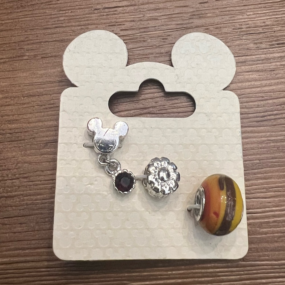 Brand new Disney parks set of 3 pandora charms Mickey Mouse